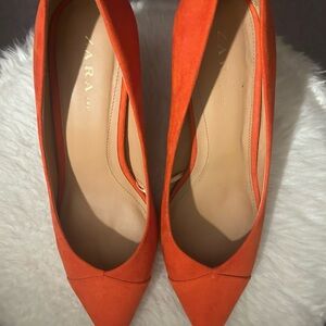Zara Women's Vibrant Orange Heels